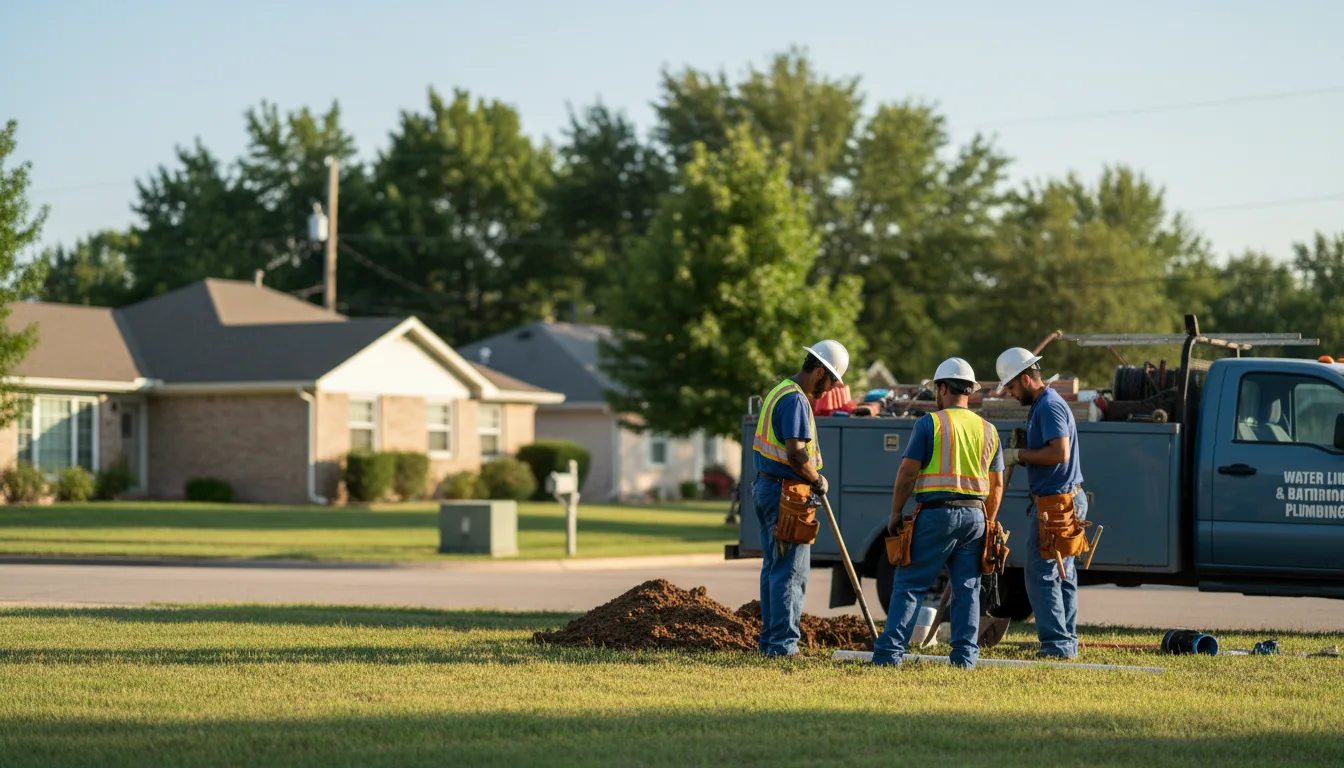 Residential water line and bathroom plumbing service in Jarrell, TX